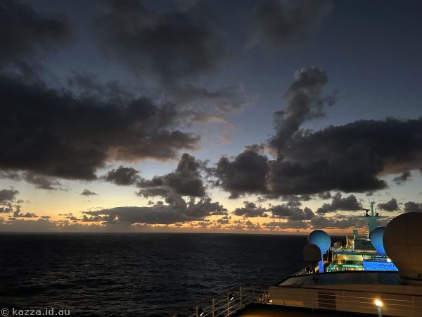 Sunset over Carnival Pride