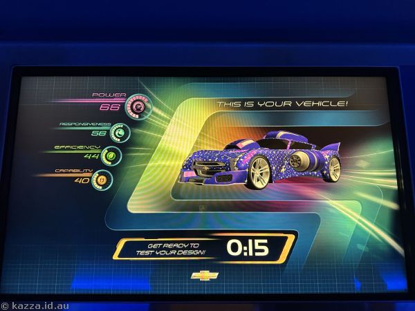 The car we designed in Test Track