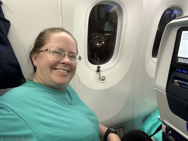 Me ready for the tortuous flight home