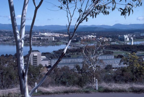 1986 - Looking towards New Parliament House from Mount Pleasant