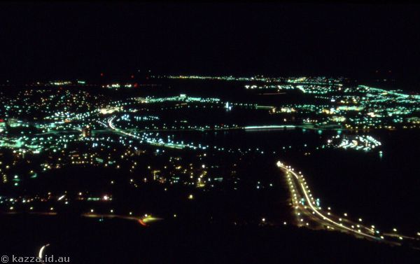 1986 - Lake Burley Griffin from Black Mountain Tower