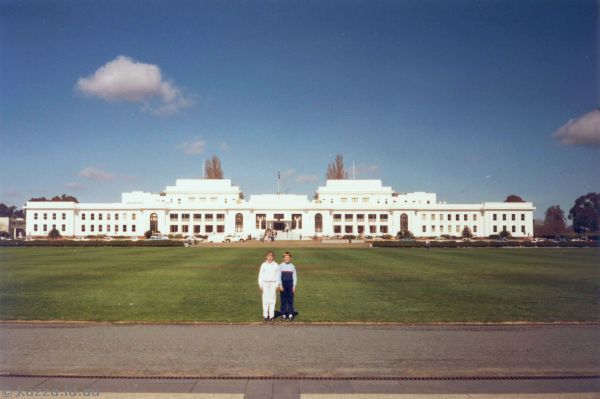 1986 - Me and David in front of Parliament House