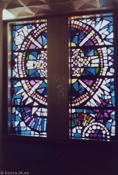 1986 - Stained glass window inside the National Library of Australia