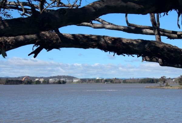 2016 - Canberra over Lake Burley Griffin from Black Mountain Peninsula