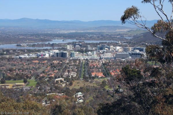 2016 - View from Mount Ainslie to Civic and Black Mountain