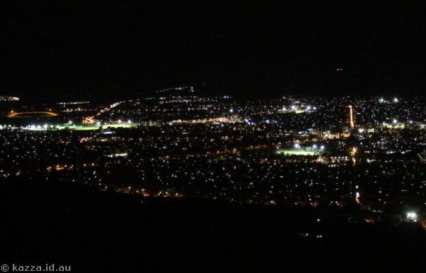 2016 - Northborne Avenue and northern Canberra from Black Mountain Tower