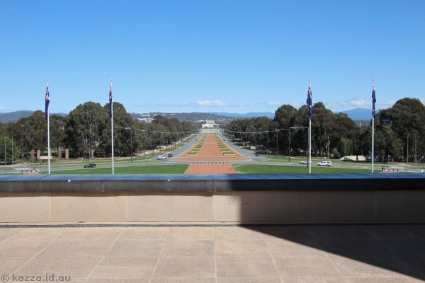 2016 - View down Anzac Parade from Australian War Memorial