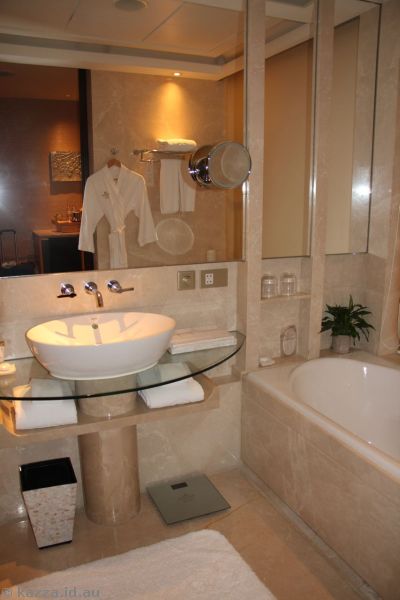 Bathroom in our room at the Galaxy Hotel, Macau