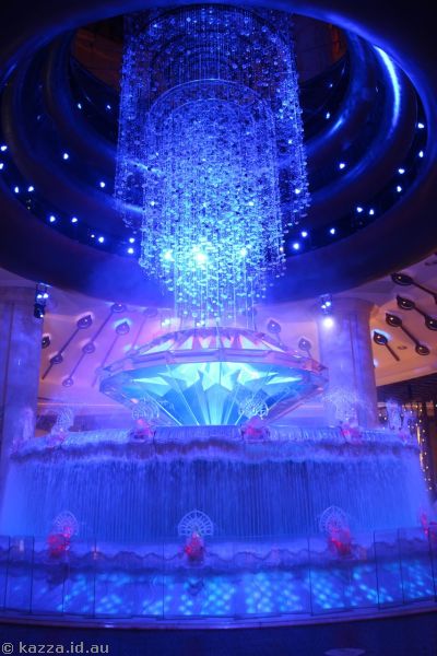 11am sound and light water show in the Diamond Lobby of the Galaxy Hotel, Macau
