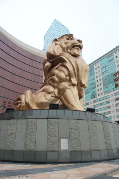 Lion outside the MGM Grand Macau