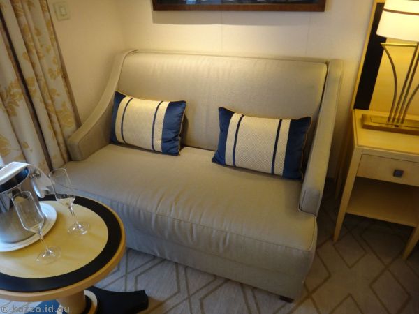 Couch in our stateroom