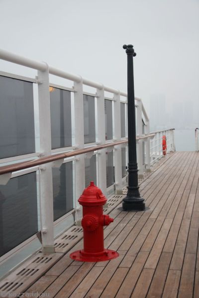 Hydrant from New York and lamp post from the UK, deck 12