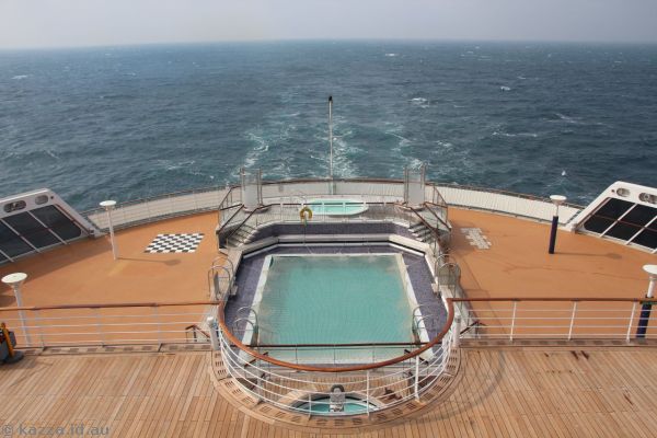 View of deck 6 and 7 from deck 8