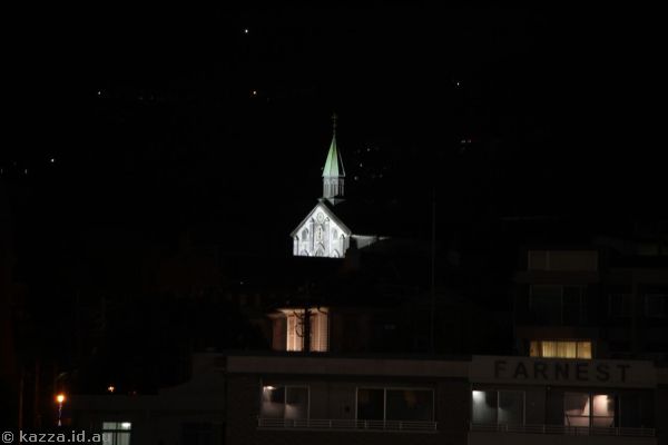 Oura Church by night