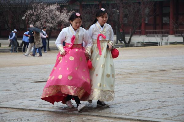 Locals in traditional dress