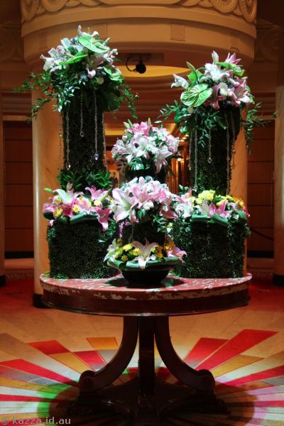 Flowers in the Grand Lobby, deck 2