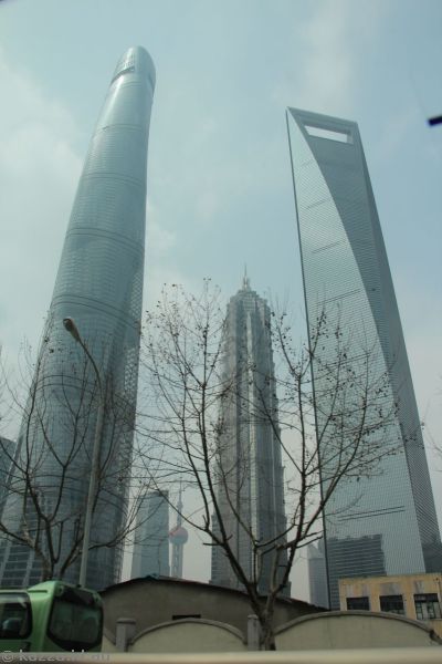 Shanghai Tower, Jin Mao Tower, Shanghai World Financial Centre tower