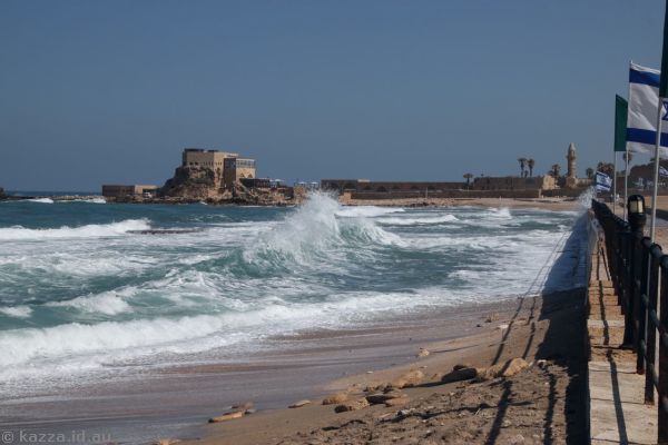 Caesarea harbour and citadel