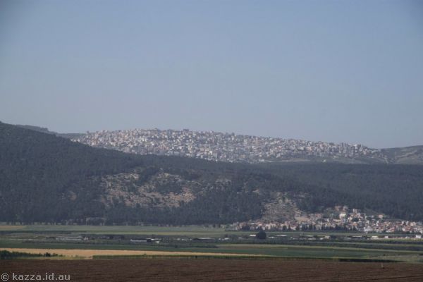 Nazareth.  Everywhere in Israel towns are built at the top of hills, not at the bottom (where the water is) like in Australia.  I found it quite odd