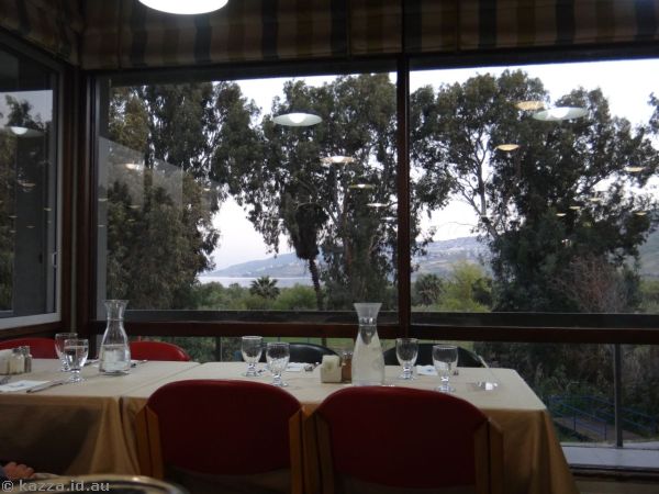 View south from the dining room towards Tiberias