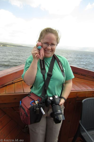 Me and Cutie on the Sea of Galilee<br/>Photo by Mum