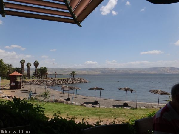View of the Sea of Galilee from St Peter's Restaurant
