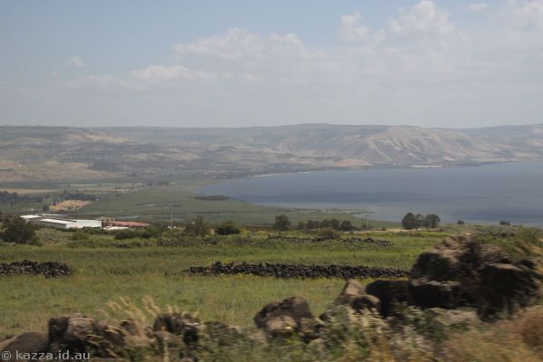 View of the northern end of the Sea of Galilee