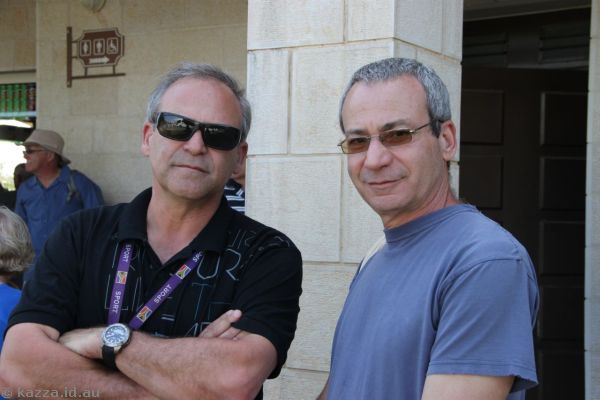 Ronen and his brother at the Mount of Beatitudes