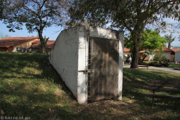 Entrance to a bunker in Nof Ginosar
