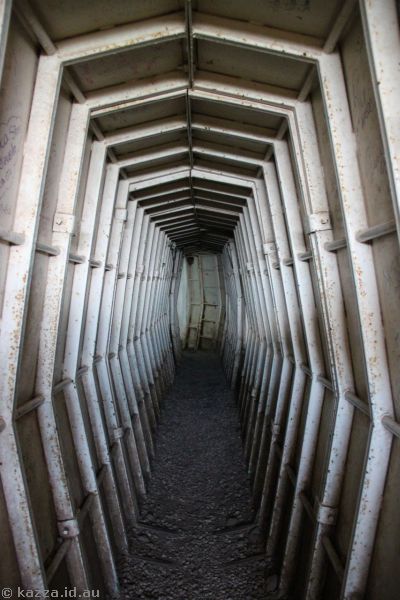 Inside a bunker tunnel
