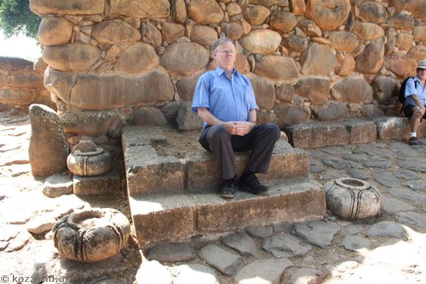 Dad at the entrance to Tel Dan