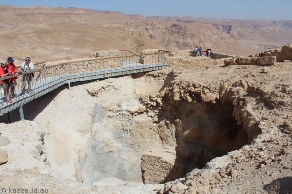 Water cistern at Masada<br/>Photo by Dad