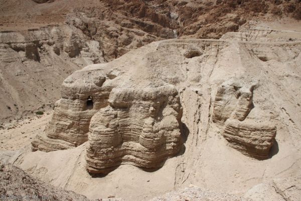 View towards the cave where the Dead Sea Scrolls were found