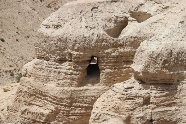 View towards the cave where the Dead Sea Scrolls were found