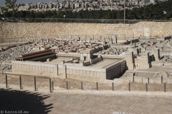Temple area in the model of Jerusalem