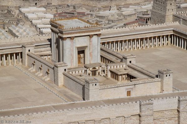 Temple area in the model of Jerusalem