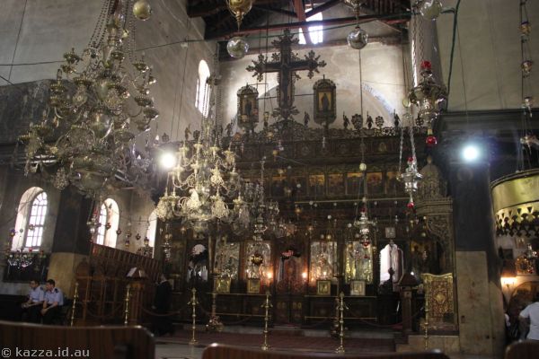 Inside the Church of the Nativity