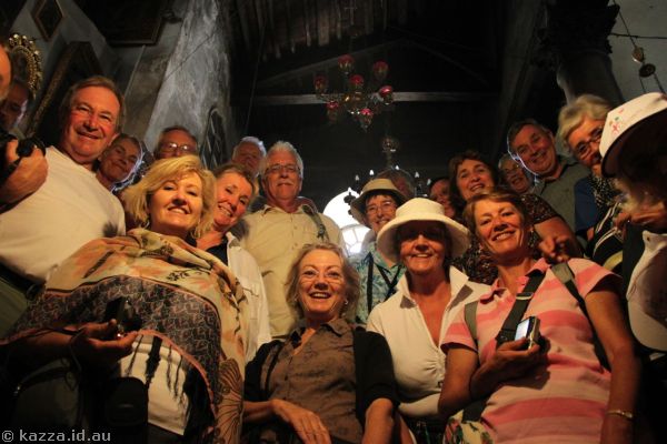 Group awaiting entry into the grotto