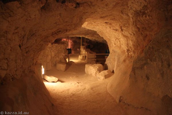 Inside the tunnels at Herodium
