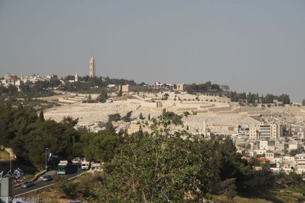 View towards the Mount of Olives