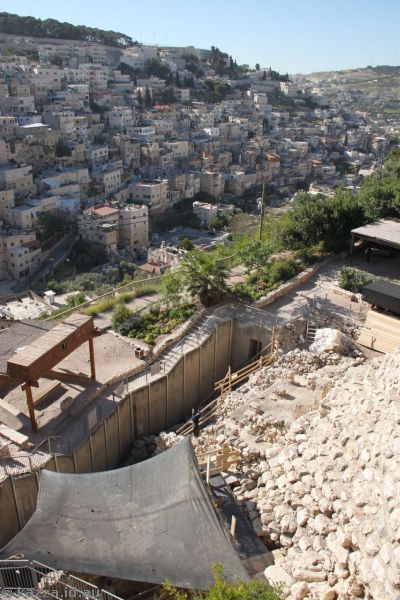 Archaelogical excavations near Hezekiah's Tunnel