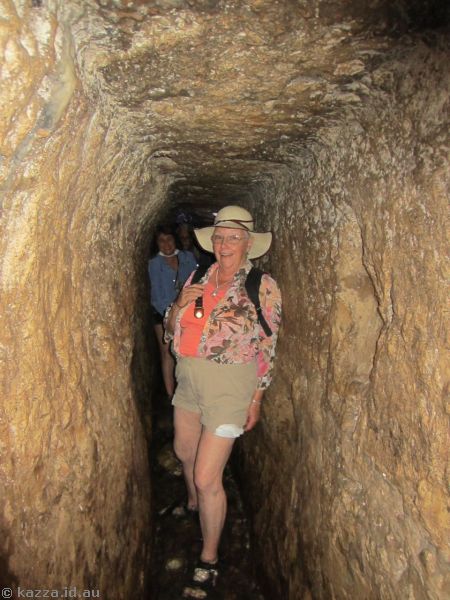 In Hezekiah's Tunnel<br/>Photo by Mum