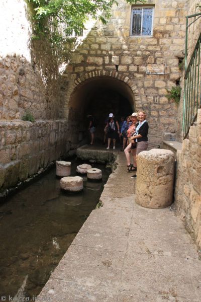 Lower exit of Hezekiah's Tunnel