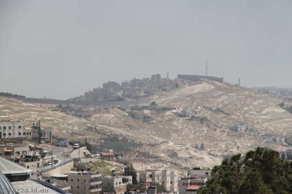 Looking across to Palestinian territory