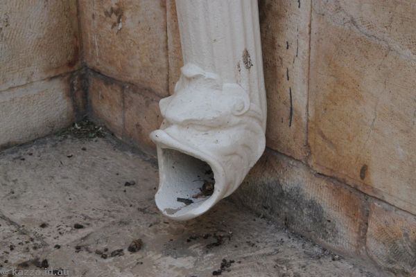 Drainpipe outside St Anne's Basilica