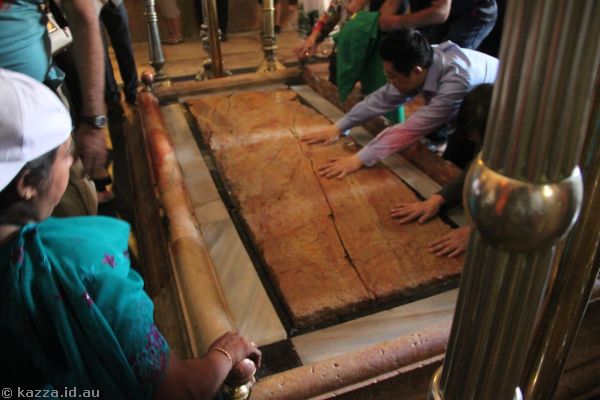 The Stone of Anointing. Supposedly where Jesus body was treated after his crucifixion