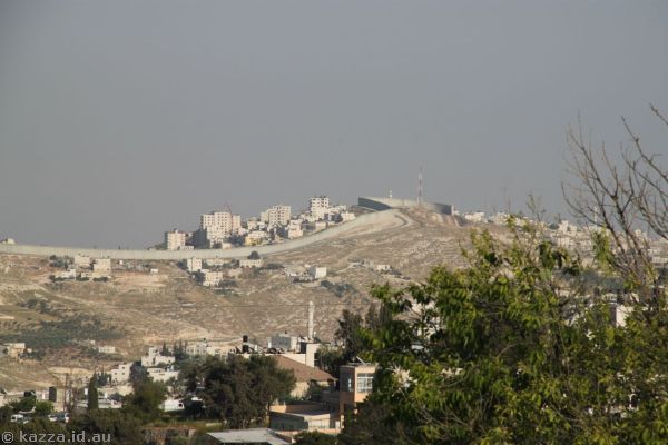 View towards the Palestinian walls