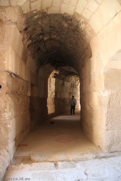 In a walkway under the Nothern Theatre