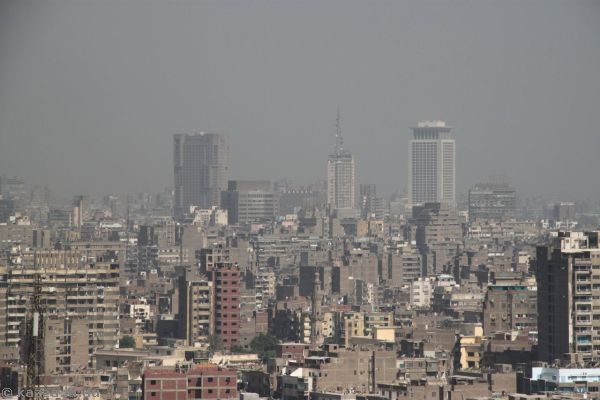View west towards central Cairo
