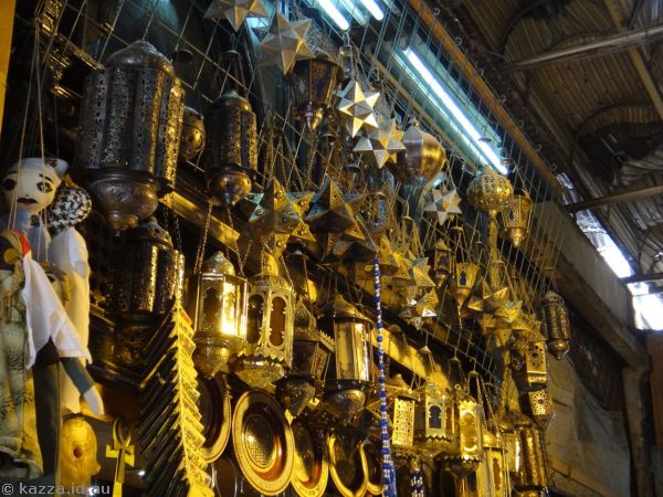 Metal lanterns for sale in Khan el Khalili